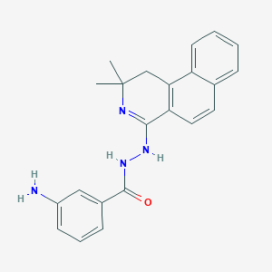 molecular formula C22H22N4O B405689 3-amino-N'-(2,2-dimethyl-1,2-dihydrobenzo[f]isoquinolin-4-yl)benzohydrazide CAS No. 331964-85-3