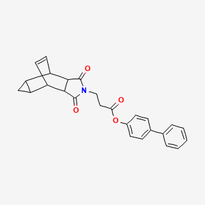 biphenyl-4-yl 3-(1,3-dioxooctahydro-4,6-ethenocyclopropa[f]isoindol-2(1H)-yl)propanoate