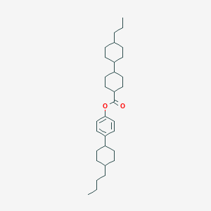molecular formula C32H50O2 B040569 4-(trans,trans-4-Butylcyclohexyl)phenyl 4'-propyl-[1,1'-bi(cyclohexane)]-4-carboxylate CAS No. 115978-59-1