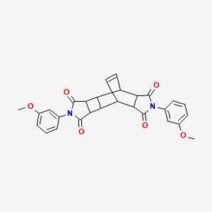 5,12-bis(3-methoxyphenyl)-5,12-diazapentacyclo[7.5.2.0~2,8~.0~3,7~.0~10,14~]hexadec-15-ene-4,6,11,13-tetrone