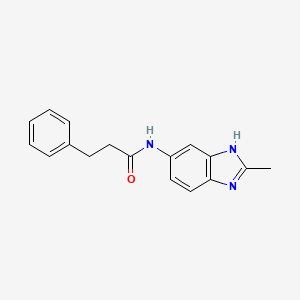 molecular formula C17H17N3O B4056920 N-(2-methyl-1H-benzimidazol-6-yl)-3-phenylpropanamide 