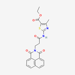 ethyl 2-{[3-(1,3-dioxo-1H-benzo[de]isoquinolin-2(3H)-yl)propanoyl]amino}-4-methyl-1,3-thiazole-5-carboxylate