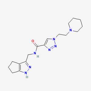 1-(2-piperidin-1-ylethyl)-N-(1,4,5,6-tetrahydrocyclopenta[c]pyrazol-3-ylmethyl)triazole-4-carboxamide