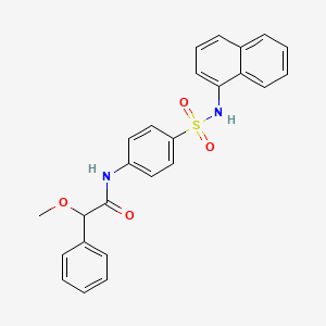 2-methoxy-N-{4-[(1-naphthylamino)sulfonyl]phenyl}-2-phenylacetamide