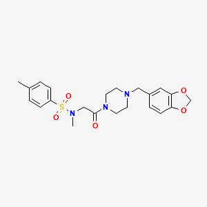 N-{2-[4-(1,3-benzodioxol-5-ylmethyl)piperazin-1-yl]-2-oxoethyl}-N,4-dimethylbenzenesulfonamide