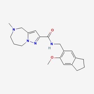 N-[(6-methoxy-2,3-dihydro-1H-inden-5-yl)methyl]-5-methyl-5,6,7,8-tetrahydro-4H-pyrazolo[1,5-a][1,4]diazepine-2-carboxamide