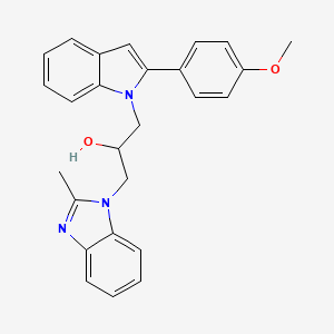 1-[2-(4-methoxyphenyl)-1H-indol-1-yl]-3-(2-methyl-1H-benzimidazol-1-yl)-2-propanol