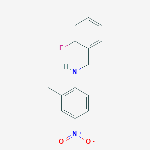 molecular formula C14H13FN2O2 B405694 N-(2-fluorobenzyl)-2-methyl-4-nitroaniline 