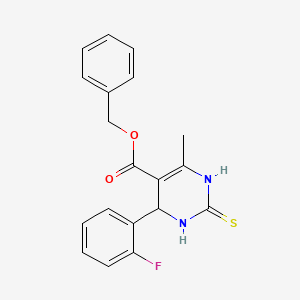 molecular formula C19H17FN2O2S B4056956 4-(2-氟苯基)-6-甲基-2-硫代-1,2,3,4-四氢-5-嘧啶甲酸苄酯 