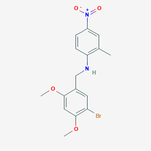 molecular formula C16H17BrN2O4 B405696 N-(5-bromo-2,4-dimethoxybenzyl)-2-methyl-4-nitroaniline 