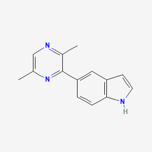 molecular formula C14H13N3 B4056963 5-(3,6-dimethylpyrazin-2-yl)-1H-indole 