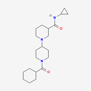 molecular formula C21H35N3O2 B4057004 1'-(cyclohexylcarbonyl)-N-cyclopropyl-1,4'-bipiperidine-3-carboxamide 