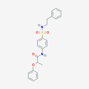 2-phenoxy-N-{4-[(2-phenylethyl)sulfamoyl]phenyl}propanamide