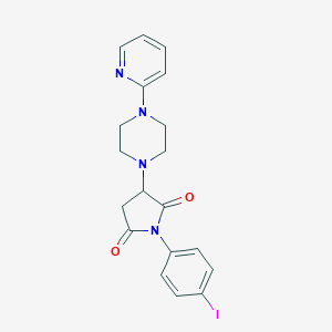 molecular formula C19H19IN4O2 B405705 1-(4-Iodophenyl)-3-(4-pyridin-2-ylpiperazin-1-yl)pyrrolidine-2,5-dione CAS No. 331966-61-1