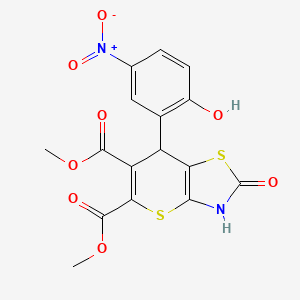 dimethyl 7-(2-hydroxy-5-nitrophenyl)-2-oxo-3,7-dihydro-2H-thiopyrano[2,3-d][1,3]thiazole-5,6-dicarboxylate