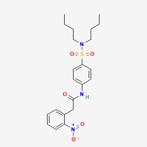 N-{4-[(dibutylamino)sulfonyl]phenyl}-2-(2-nitrophenyl)acetamide