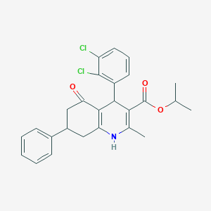 molecular formula C26H25Cl2NO3 B405706 Isopropyl 4-(2,3-dichlorophenyl)-2-methyl-5-oxo-7-phenyl-1,4,5,6,7,8-hexahydroquinoline-3-carboxylate 