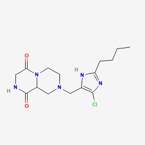 8-[(2-butyl-5-chloro-1H-imidazol-4-yl)methyl]tetrahydro-2H-pyrazino[1,2-a]pyrazine-1,4(3H,6H)-dione