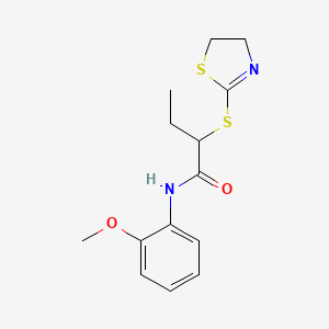 2-(4,5-dihydro-1,3-thiazol-2-ylthio)-N-(2-methoxyphenyl)butanamide