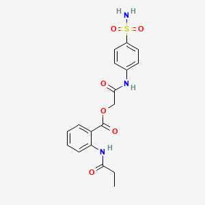 2-{[4-(aminosulfonyl)phenyl]amino}-2-oxoethyl 2-(propionylamino)benzoate