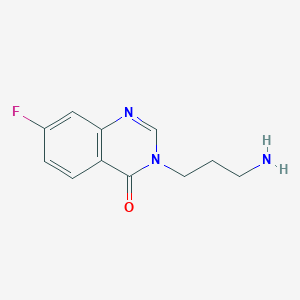 molecular formula C11H12FN3O B4057121 3-(3-aminopropyl)-7-fluoroquinazolin-4(3H)-one 