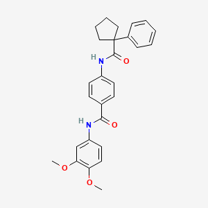 N-(3,4-dimethoxyphenyl)-4-{[(1-phenylcyclopentyl)carbonyl]amino}benzamide