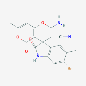 2'-amino-6-bromo-5,7'-dimethyl-2,5'-dioxospiro[1H-indole-3,4'-pyrano[4,3-b]pyran]-3'-carbonitrile
