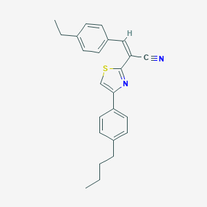 molecular formula C24H24N2S B405717 2-[4-(4-Butylphenyl)-1,3-thiazol-2-yl]-3-(4-ethylphenyl)acrylonitrile 