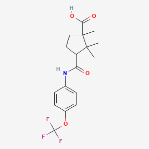 1,2,2-trimethyl-3-({[4-(trifluoromethoxy)phenyl]amino}carbonyl)cyclopentanecarboxylic acid