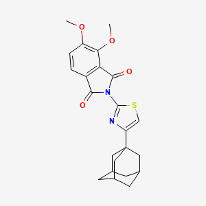 molecular formula C23H24N2O4S B4057182 2-[4-(1-adamantyl)-1,3-thiazol-2-yl]-4,5-dimethoxy-1H-isoindole-1,3(2H)-dione 