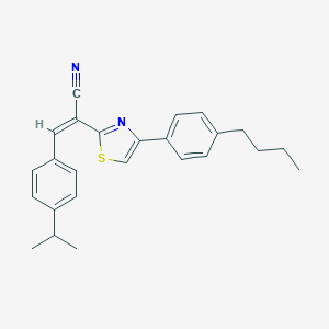 2-[4-(4-Butylphenyl)-1,3-thiazol-2-yl]-3-(4-isopropylphenyl)acrylonitrile