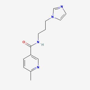 molecular formula C13H16N4O B4057215 N-[3-(1H-imidazol-1-yl)propyl]-6-methylnicotinamide 