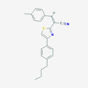2-[4-(4-Butylphenyl)-1,3-thiazol-2-yl]-3-(4-methylphenyl)acrylonitrile