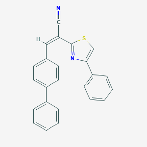 molecular formula C24H16N2S B405724 3-[1,1'-Biphenyl]-4-yl-2-(4-phenyl-1,3-thiazol-2-yl)acrylonitrile CAS No. 72740-56-8