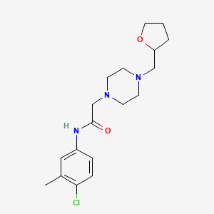N-(4-chloro-3-methylphenyl)-2-[4-(tetrahydrofuran-2-ylmethyl)piperazin-1-yl]acetamide
