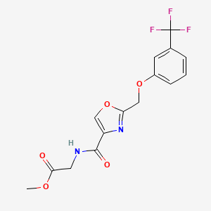 methyl N-[(2-{[3-(trifluoromethyl)phenoxy]methyl}-1,3-oxazol-4-yl)carbonyl]glycinate