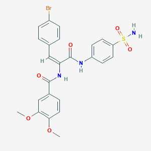 N-[1-{[4-(aminosulfonyl)anilino]carbonyl}-2-(4-bromophenyl)vinyl]-3,4-dimethoxybenzamide