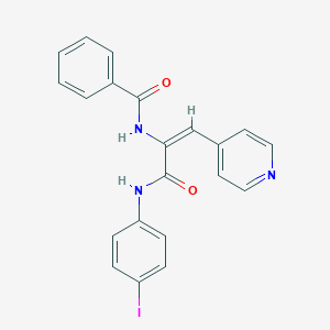 molecular formula C21H16IN3O2 B405727 N-[1-[(4-iodoanilino)carbonyl]-2-(4-pyridinyl)vinyl]benzamide 