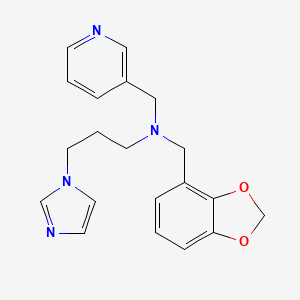 molecular formula C20H22N4O2 B4057279 (1,3-benzodioxol-4-ylmethyl)[3-(1H-imidazol-1-yl)propyl](pyridin-3-ylmethyl)amine 