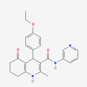 molecular formula C24H25N3O3 B4057295 4-(4-ethoxyphenyl)-2-methyl-5-oxo-N-3-pyridinyl-1,4,5,6,7,8-hexahydro-3-quinolinecarboxamide 