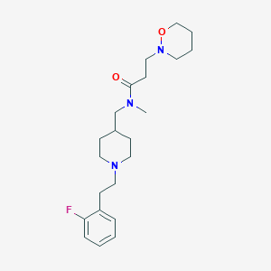 N-({1-[2-(2-fluorophenyl)ethyl]-4-piperidinyl}methyl)-N-methyl-3-(1,2-oxazinan-2-yl)propanamide