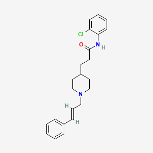 molecular formula C23H27ClN2O B4057328 N-(2-chlorophenyl)-3-{1-[(2E)-3-phenyl-2-propen-1-yl]-4-piperidinyl}propanamide 