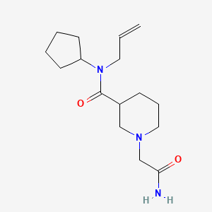 molecular formula C16H27N3O2 B4057336 N-烯丙基-1-(2-氨基-2-氧代乙基)-N-环戊基哌啶-3-甲酰胺 