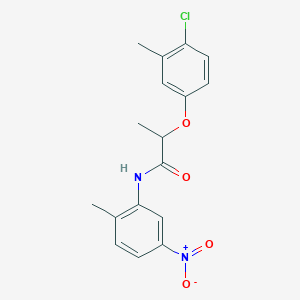 molecular formula C17H17ClN2O4 B4057348 2-(4-chloro-3-methylphenoxy)-N-(2-methyl-5-nitrophenyl)propanamide 