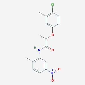 molecular formula C17H17ClN2O4 B4057348 2-(4-氯-3-甲基苯氧基)-N-(2-甲基-5-硝基苯基)丙酰胺 