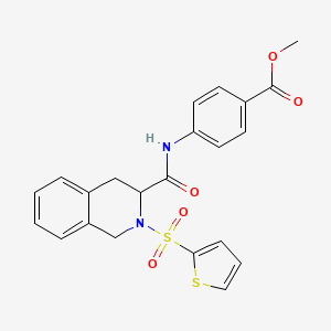 molecular formula C22H20N2O5S2 B4057349 4-({[2-(2-噻吩磺酰基)-1,2,3,4-四氢-3-异喹啉基]羰基}氨基)苯甲酸甲酯 