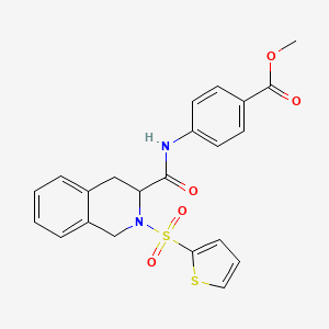 molecular formula C22H20N2O5S2 B4057349 methyl 4-({[2-(2-thienylsulfonyl)-1,2,3,4-tetrahydro-3-isoquinolinyl]carbonyl}amino)benzoate 