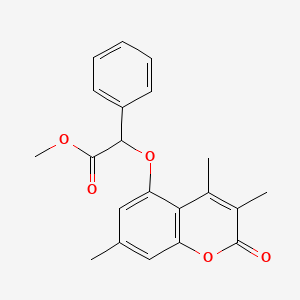 molecular formula C21H20O5 B4057393 甲基苯基[(3,4,7-三甲基-2-氧代-2H-香豆素-5-基)氧基]乙酸酯 CAS No. 670243-43-3