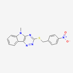 molecular formula C17H13N5O2S B4057407 5-methyl-3-[(4-nitrobenzyl)thio]-5H-[1,2,4]triazino[5,6-b]indole 