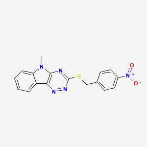 molecular formula C17H13N5O2S B4057407 5-甲基-3-[(4-硝基苯甲基)硫]-5H-[1,2,4]三嗪并[5,6-b]吲哚 